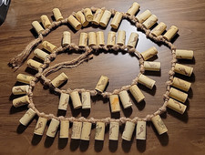 Wine Cork & Burlap Garland 70"