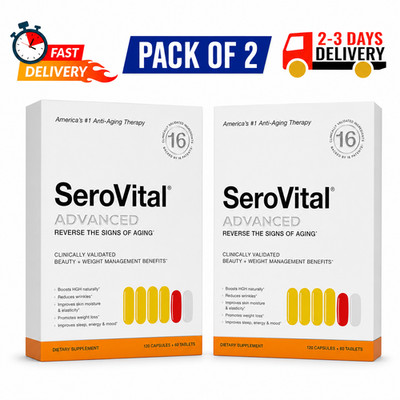 Pack of 2 SeroVital Advanced Dietary Supplement 120 Capsules + 60 Tablets