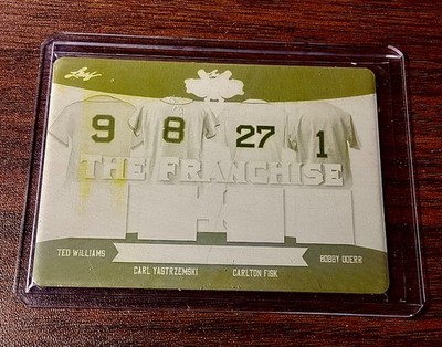 Ted Williams 1/1 Leaf Printing Plate 2020 1 of 1 DiMaggio Bench Jackson Musial 1