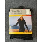 ClimateRight by Cuddl Duds Base Layer Crew Women Medium Black New Stretch Fleece