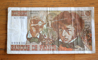 10 Francs Bank of France 1976.