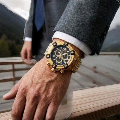 Invicta Reserve Octane 15827: Orologio Uomo Quarzo 56mm Nero In Acciaio Inox