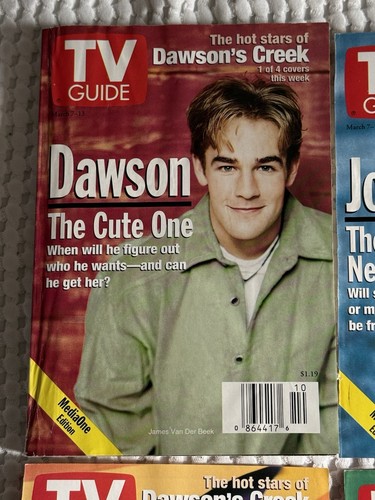 TV Guide March 7-13 1998 Dawson’s Creek Issue Pacey, Joey, Jen Clipped Covers - Picture 2 of 11