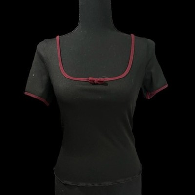 Women's Black Crop-top