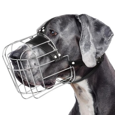 CleverTail Extra Large Dog Muzzle for Great Dane   Cage Muzzles for Barking a...