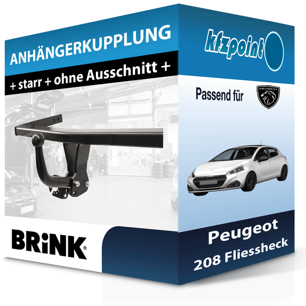 für Peugeot 208 Fliessheck 03.2012-08.2019 Brink AnhäNgerkupplung Starr Neu-image