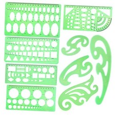9 Pieces Drawings Templates French Curve Geometric Templates Measuring Rulers