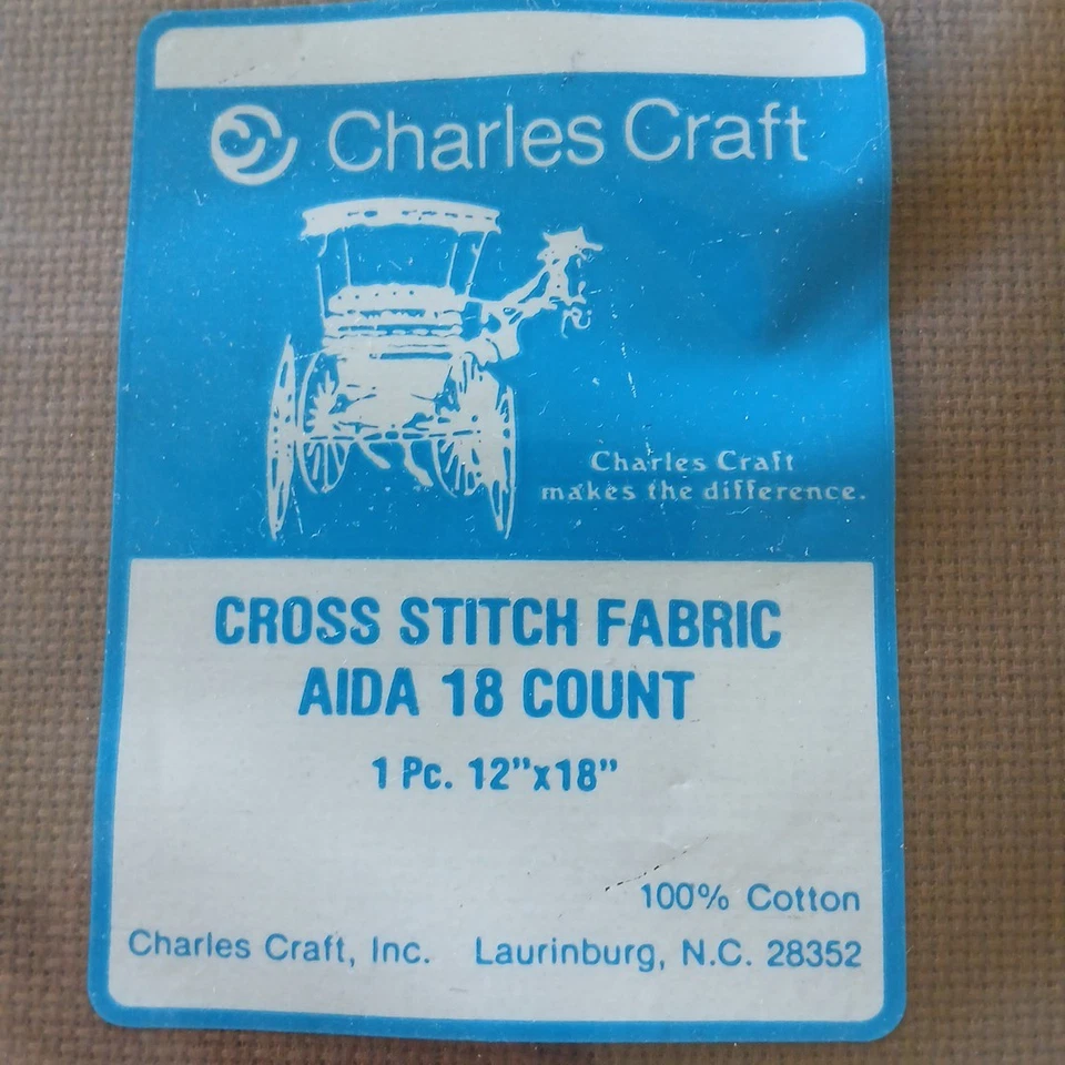 Cross Stitch Charles Craft Hardanger fabric 18 ct Brown 18"x12" Sealed - Image 2 of 3