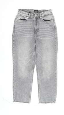 Only Damenjeans grau hoher Bund gerade Größe 8 normale Passform