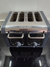 Dualit Cat4 Grey Chrome 4-Slice Toaster Tested and Working