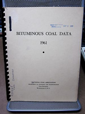 BITUMINOUS COAL DATA mining 1961 stats National Coal Association distribution OG