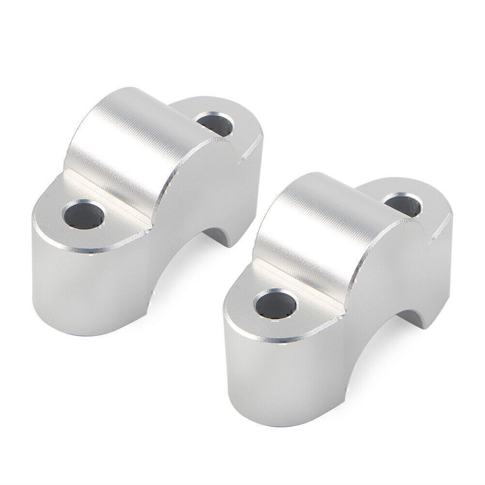 2 Pcs Silver HandleBar Riser Adapter Risers For Kawasaki Z900RS Z900 RS