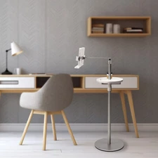 Book Stand Metal Floor Holder Hand Free for Tablet iPad Phone Adjustable Height