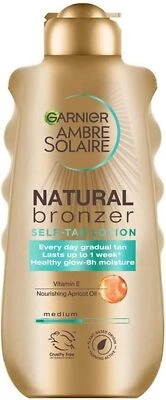 Garnier Ambre Solaire Natural Bronzer Self Tan Lotion, Natural & Streak Free Fa