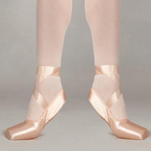 pink satin freed demi pointe soft block pointe shoes - assorted