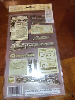 Royal & Langnickel Create a Collage rub on Train  Collage #ROY-529 Transfers