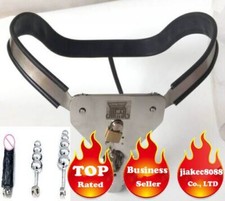 Stainless Steel silica gel Male Chastity Belt EMCC Cage Peni Rings Detachable