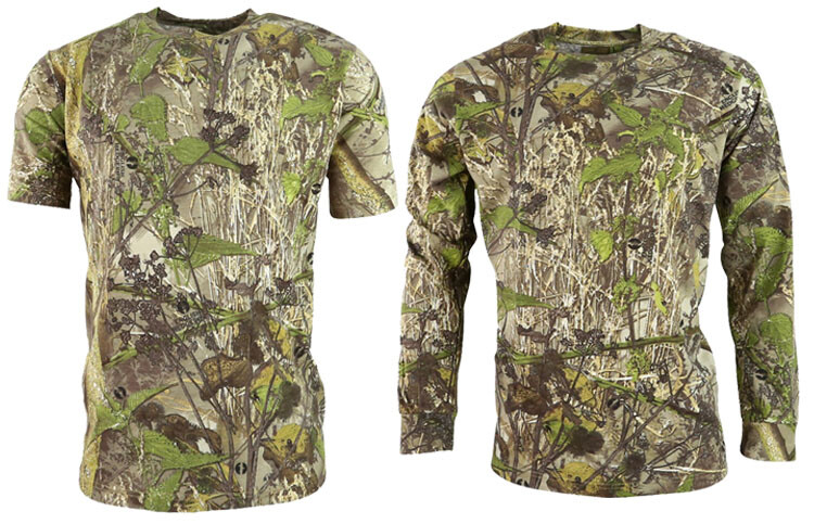 Kombat  Military Army Adult Hunting Long Short Sleeve T-shirt English Hedgerow