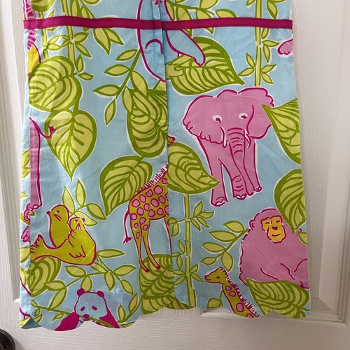 Lilly Pulitzer San Diego Zoo Animals Print Dress Scalloped Hem Girls Size 5 - Picture 11 of 11