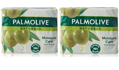Palmolive Naturals Moisture Care Olive & Milk Extract Bar Soap 8 Count Pack of 2