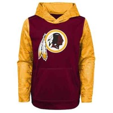 Washington Redskins NFL Boys Performance Fleece Hoodie Size Small 6/7 - NWT