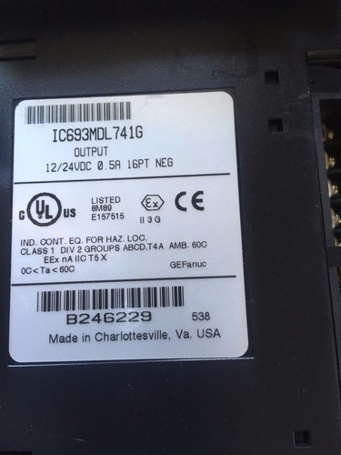 Módulo de salida GE Fanuc IC693MDL741G 12/24 VDC .5A 16PT negativo - Imagen 3 de 4