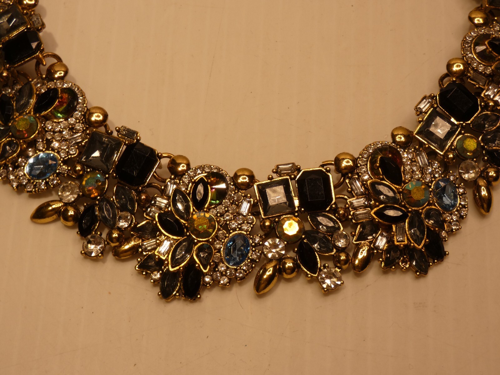 Stunning Statement Necklace, Multicolor Rhineston… - image 2