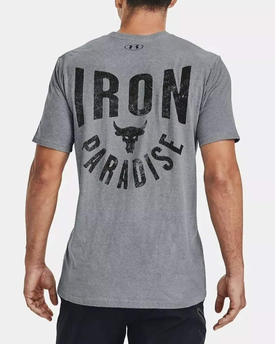 Under Armour Project Rock Men’s Size S Small Iron Paradise T-Shirt #188-035