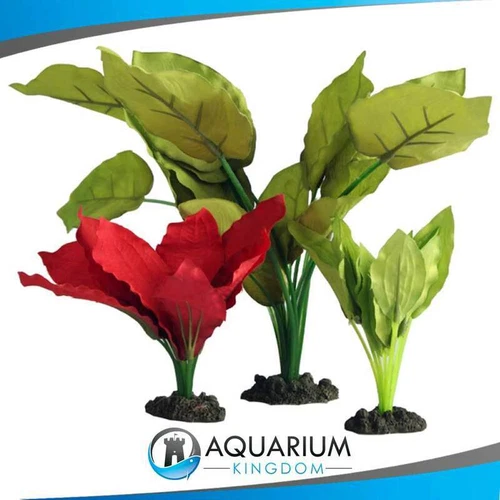 #24249 Aqua One Silk Plant Pack of 3 - Decorate Aquarium Fish Tank With Plants - Picture 1 of 4