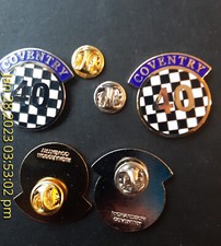 2 tone 40 years coventry ska pin / lapel badge gold finish