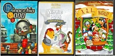 3 Cartoni Animati in DVD: PINOCCHIO 3000, WINNIE the POOH, WALT DISNEY 3.2.1