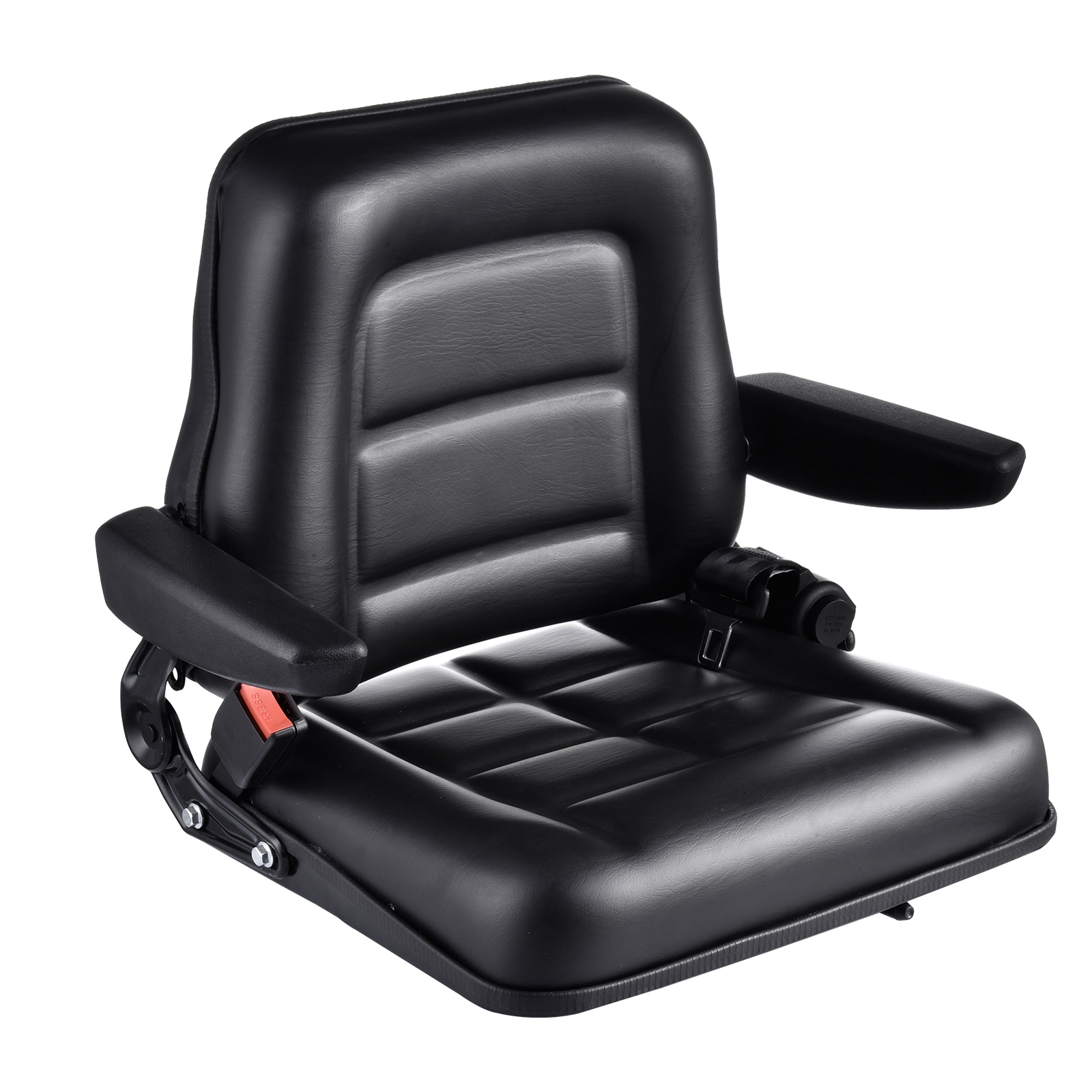 Universal Forklift Seat,Tractor Seat,with Micro Switch,Armrest and Safety Belt