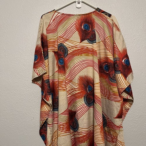 Future Contessa Peacock Feather Print Kaftan Size One Size - Picture 6 of 7