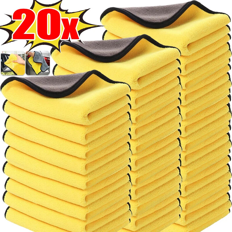 Super Soft Double-Sided Microfiber Cleaning Cloths for Cars & Drying