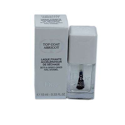 DIOR TOP COAT ABRICOT SETS & SPEED-DRIES NAIL ENAMEL 10ML NIB-F002832000