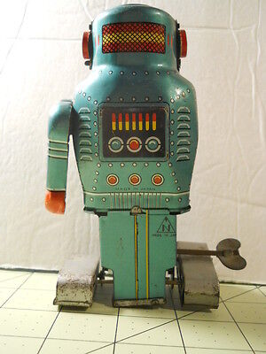 1968 Noguchi Mighty Space Robot Tin Litho Wind Up Walking 1968 Noguchi Mighty Space Robot Tin Litho Wind Up Walking