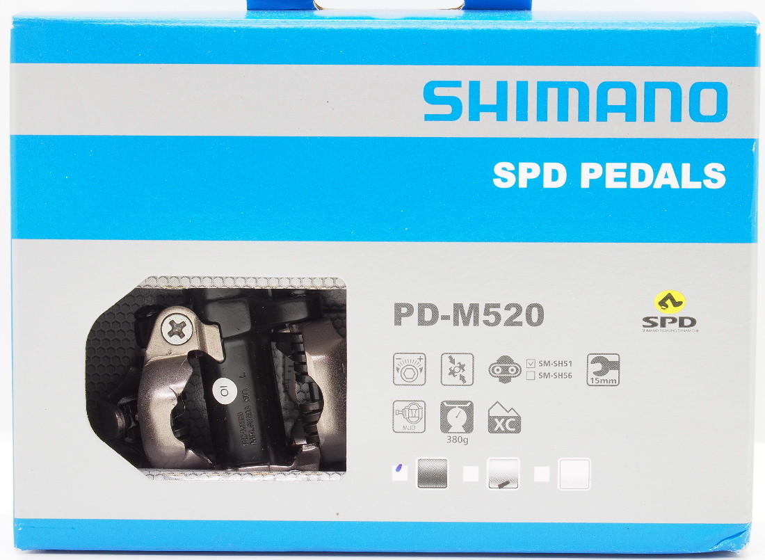 Shimano PD-M520 SPD Mountain Bike Clipless Pedals with
