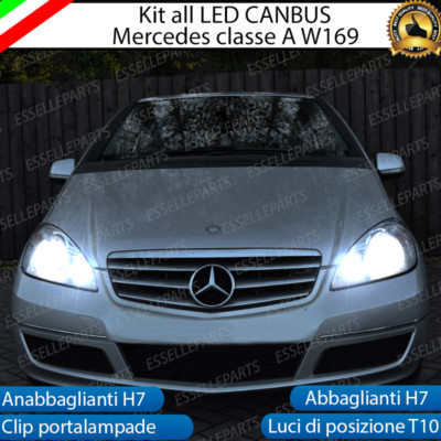 MERCEDES CLASSE A W169 COPPIA LAMPADE H7 BLUE XENON BIANCO ANABBAGLIANTE 55W 12V