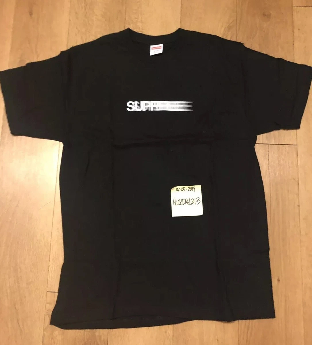 Supreme motion hotsell logo tee black