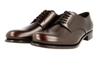 Prada Leder Derby Business Schuhe - Modell 2EA104 - Braun - Neu - 9 43