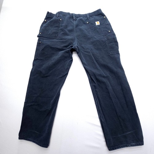 Vintage Carhartt Double Knee B01 BLK Carpenter Pants Mens 44 (40 x 30") Dungaree - Picture 2 of 12