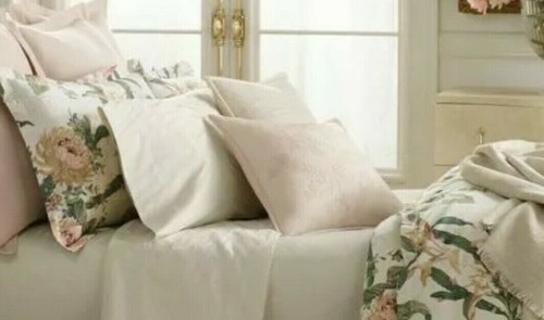 RALPH LAUREN OLIVIA MIRADA 4pc KING SHEET SET TIGER-TONAL CREAM BNIP $500 - Picture 2 of 7