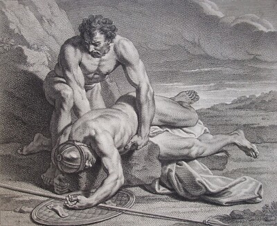 Francois Poilly d. J.: Achill und Hektor (Kupferstich, nach Nicolas Poilly)