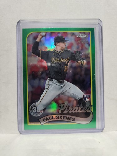 Paul Skenes [Green Refractor] #89CU-1 2024 Topps Chrome Update 1989 card