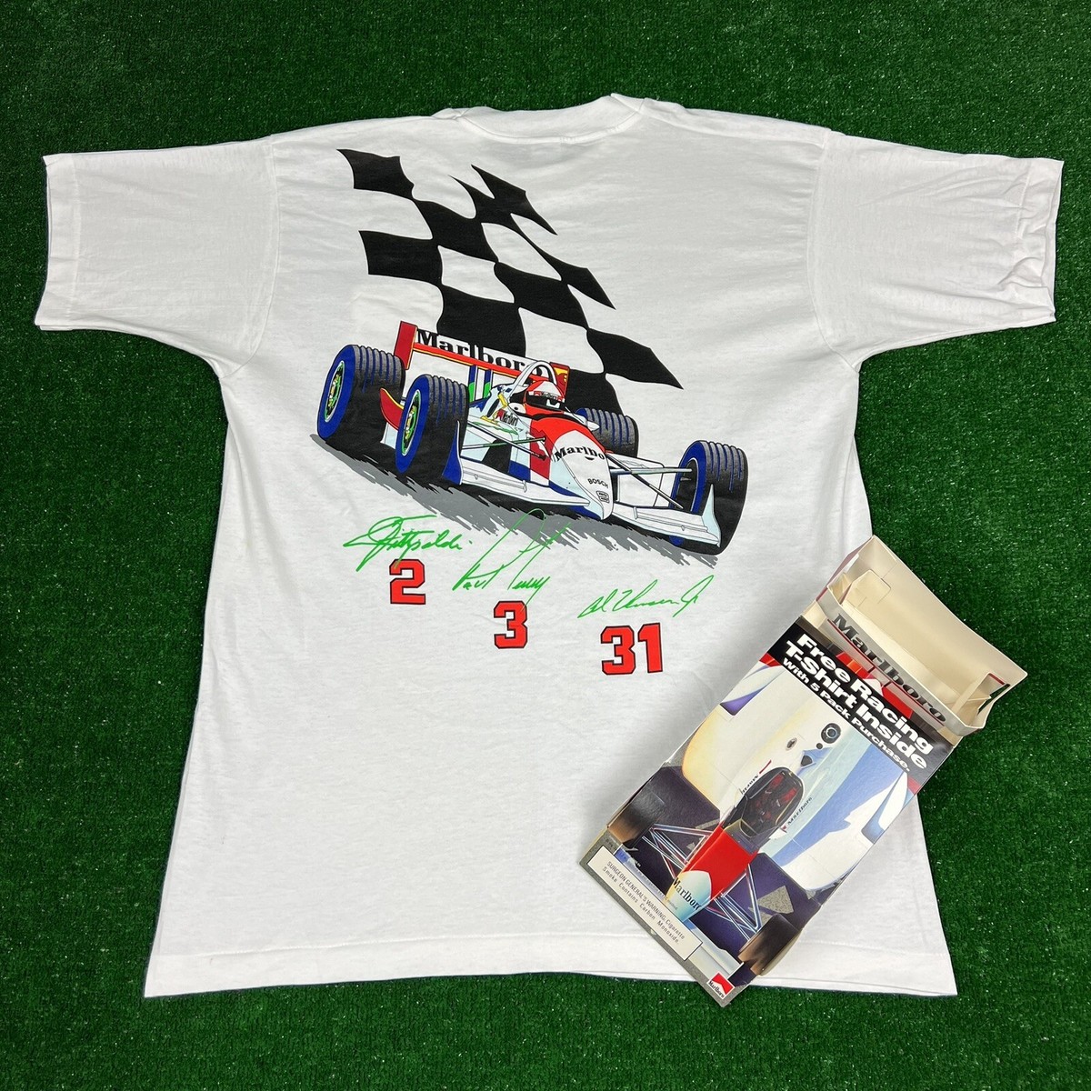 Vintage 90s Marlboro T Shirt Mens XL Nazareth Racing Single Stitch 