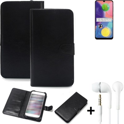Handy Hülle Wallet Case für Samsung Galaxy A70s + kopfhörer Handy Schutz Hül