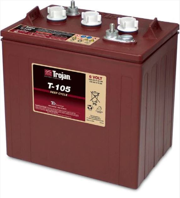 6V 225Ah Multi Purpose, Flooded Deep-Cycle Battery, Trojan T105