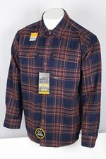 Ariat Men's Rebar Heavy Flannel Work Shirt XL Navy Malbec Plaid 10052939