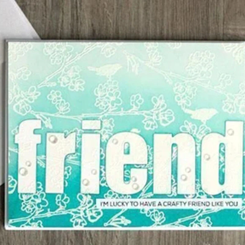 Troqueles de corte de metal letras del alfabeto inglés hágalo usted mismo molde para álbumes de recortes Stenci Foto 4 de 4