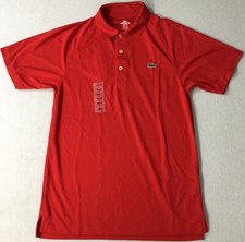Lacoste Men Ultra Dry Sport Polo DH5227 Red SFX Size 3 / XS